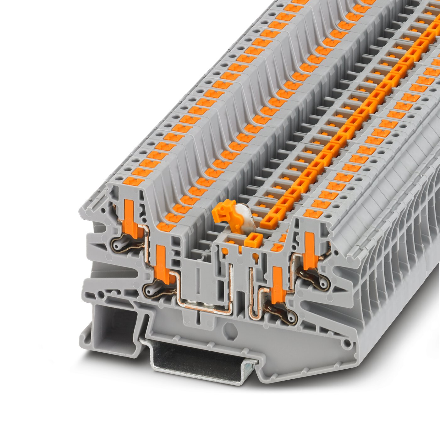 Cầu đấu 1 tầng Phoenix Contact: PTV 2,5-QUATTRO-MT - Knife-disconnect terminal block 1079070