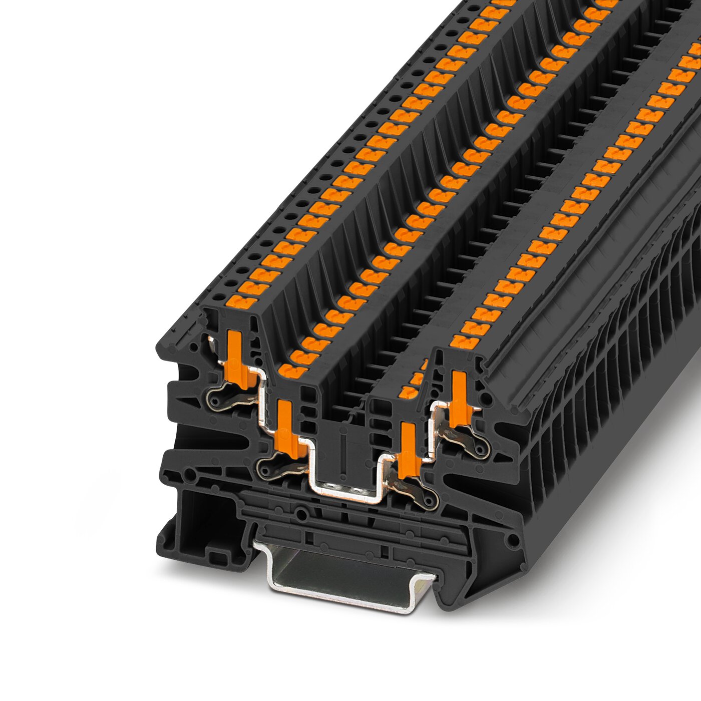 Cầu đấu 1 tầng Phoenix Contact: PTV 2,5-QUATTRO BK - Feed-through terminal block 1291510