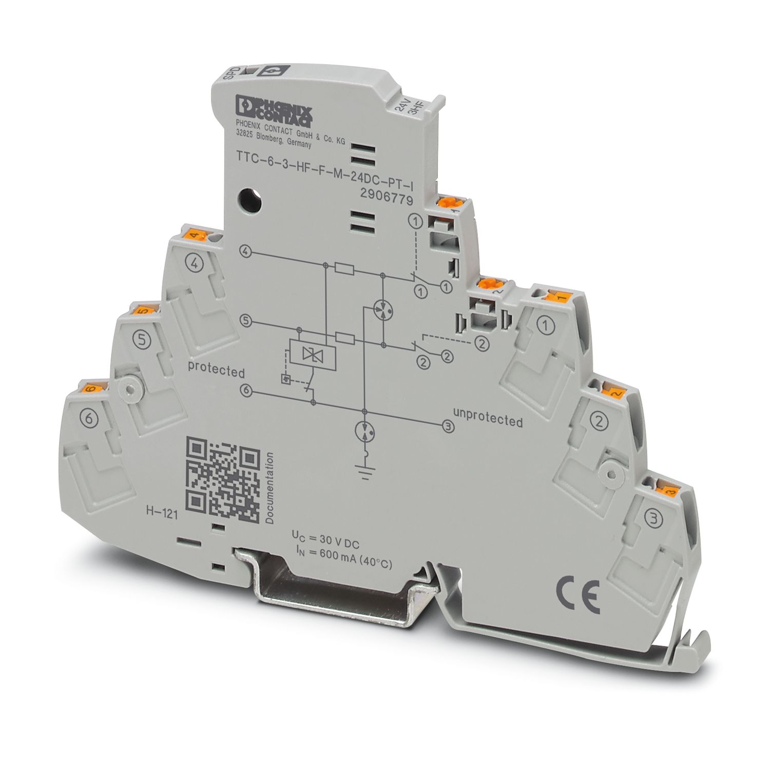 Chống sét tín hiệu Phoenix Contact: TTC-6-3-HF-F-M-24DC-PT-I - Surge protection device (2906779)