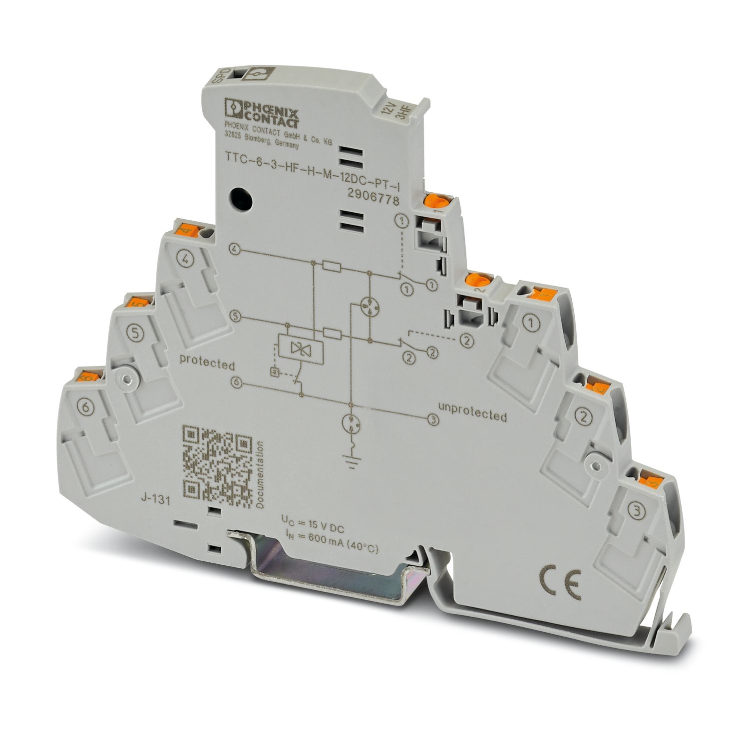 Chống sét tín hiệu Phoenix Contact: TTC-6-3-HF-F-M-12DC-PT-I - Surge protection device (2906778)