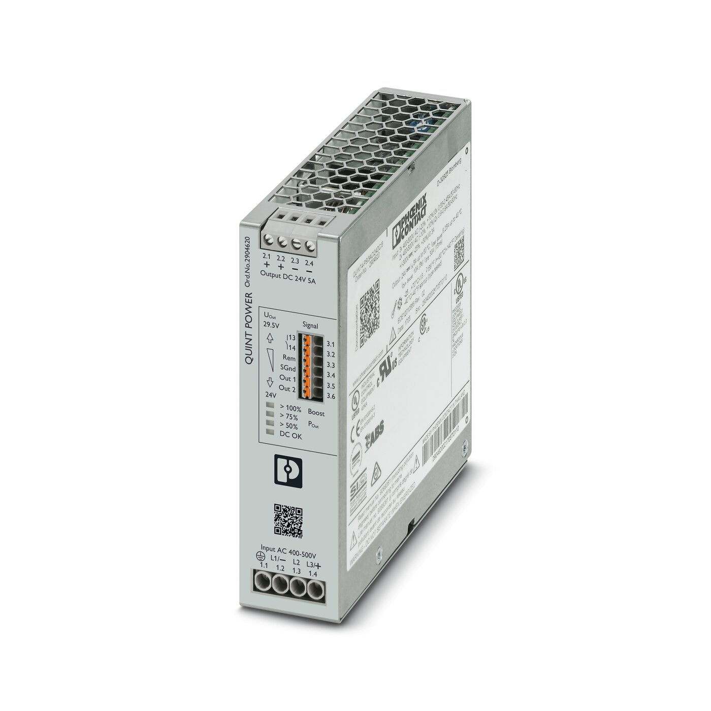 Bộ nguồn Phoenix Contact: QUINT4-PS/3AC/24DC/5 - Power supply unit 2904620