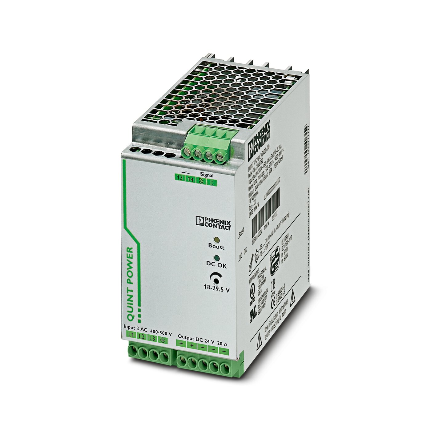 Bộ nguồn PhoenixContact: QUINT-PS/3AC/24DC/20/CO - Power supply, with protective coating 2320924