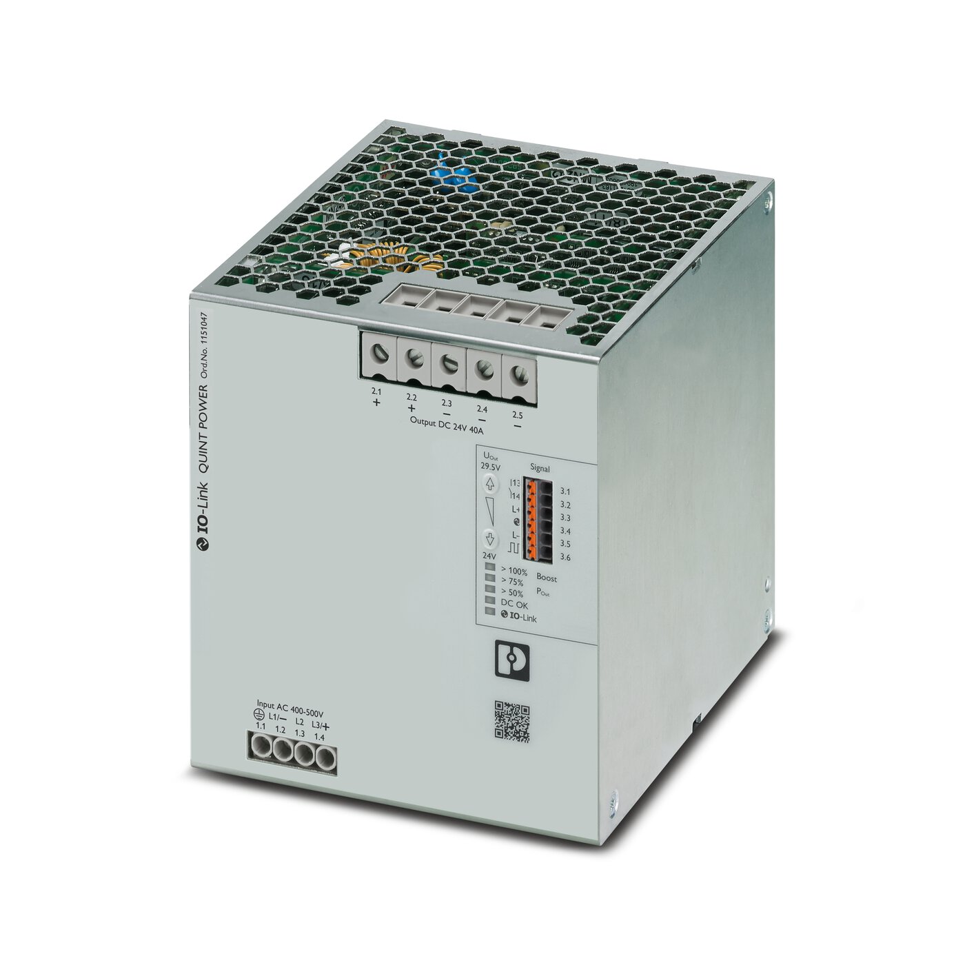 Bộ nguồn 3 pha - 24DVC Phoenix Contact: QUINT4-PS/3AC/24DC/40/IOL - Power supply unit 1151047