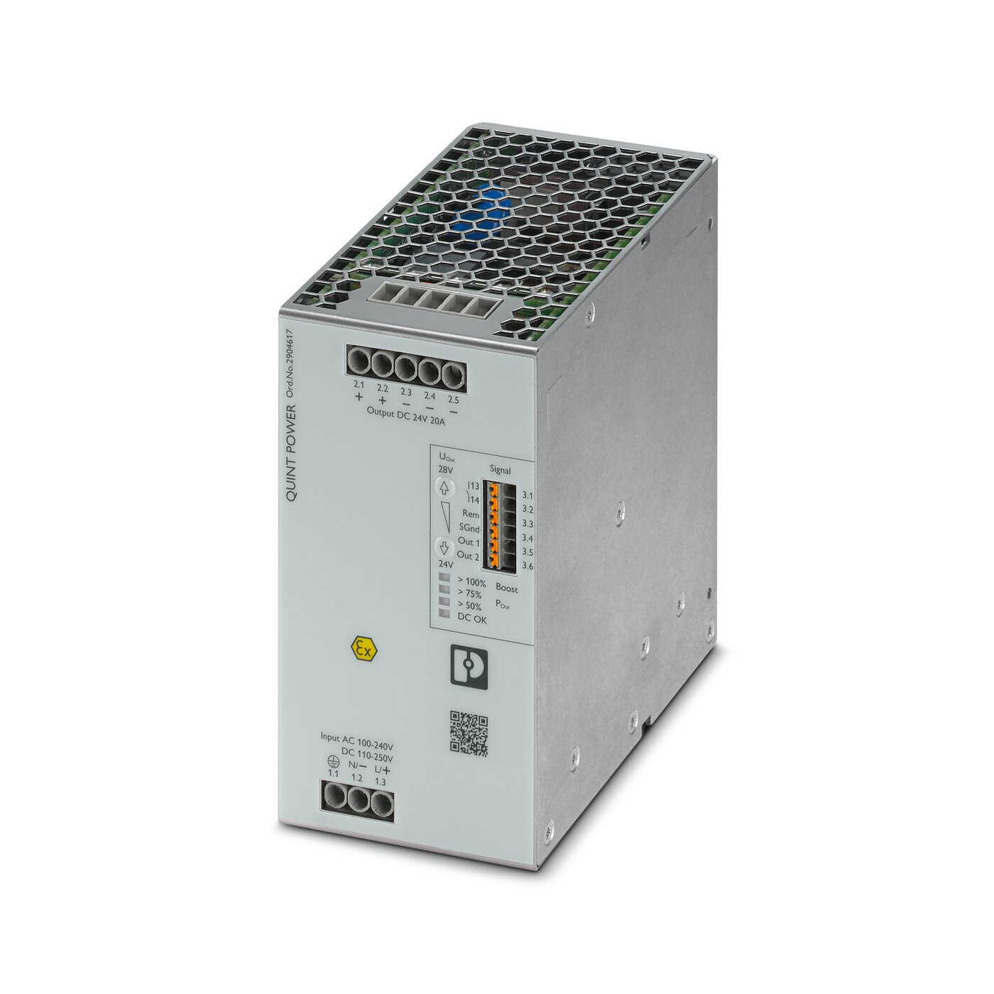 Bộ nguồn 24DC Phoenix Contact: QUINT4-PS/1AC/24DC/20/+ - Power supply unit 2904617