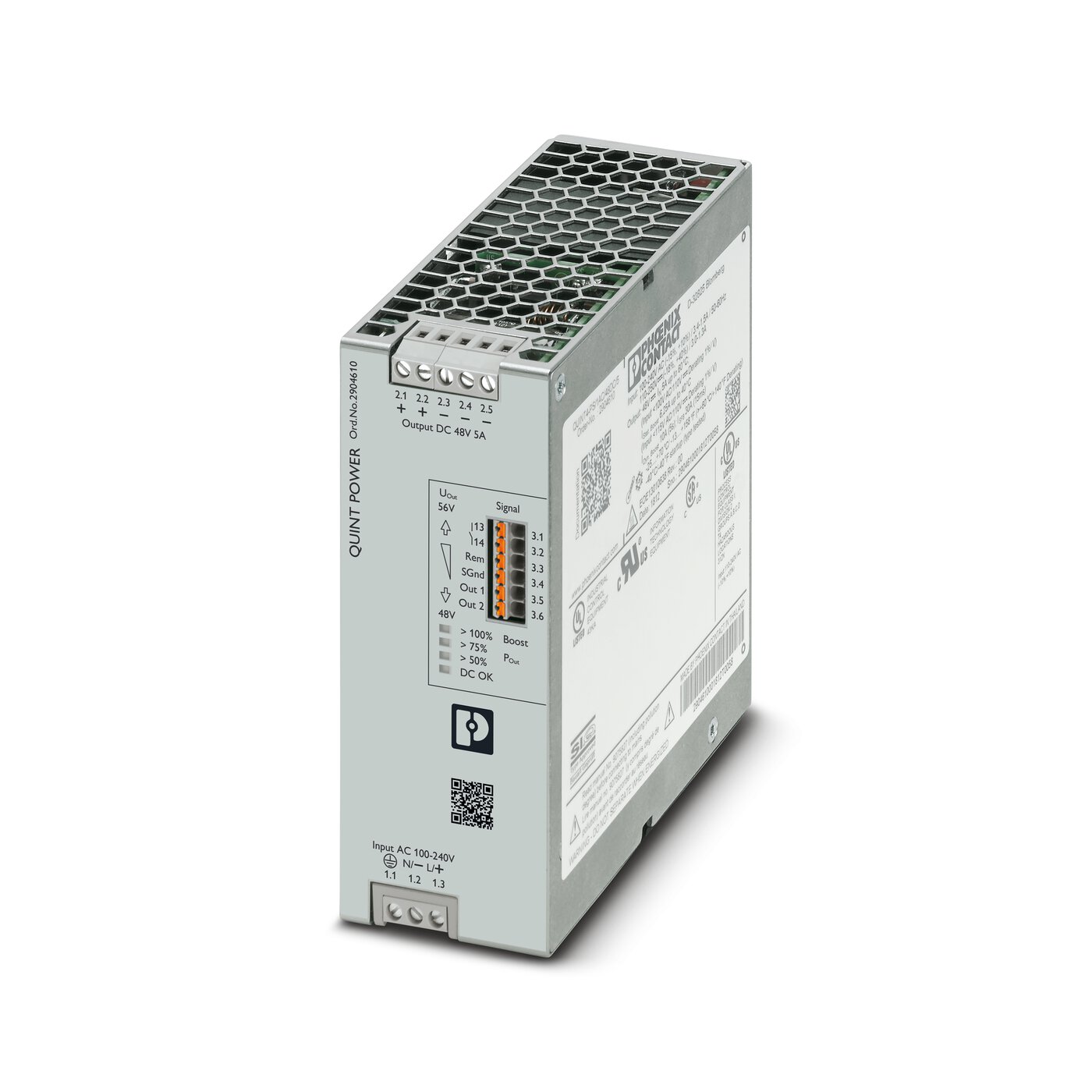 Bộ nguồn 48VDC Phoenix Contact: QUINT4-PS/1AC/48DC/5 - Power supply unit 2904610