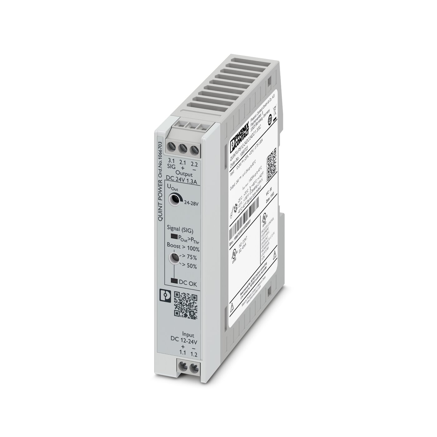 Bộ chuyển đổi nguồn DC-DC Phoenix Contact: QUINT4-PS/12-24DC/24DC/1.3/SC - DC/DC converters (1066703)