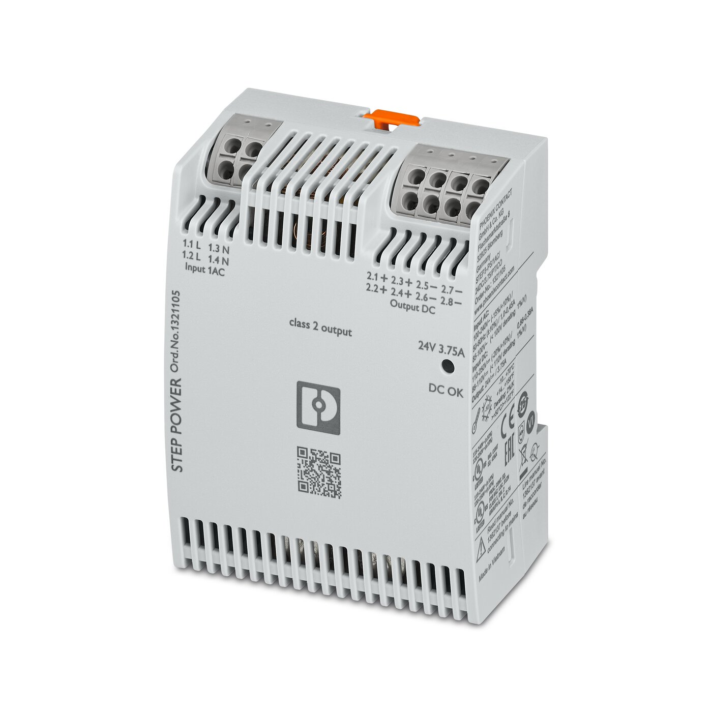 Bộ nguồn 24Vdc, có lớp bảo vệ - 1321105 - STEP3-PS/1AC/24DC/3.75/PT/CO