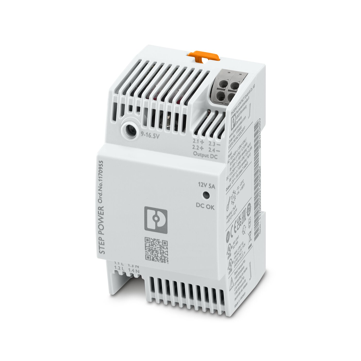 Bộ nguồn Phoenix Contact: STEP3-PS/1AC/12DC/5/PT - Power supply unit (1170955)