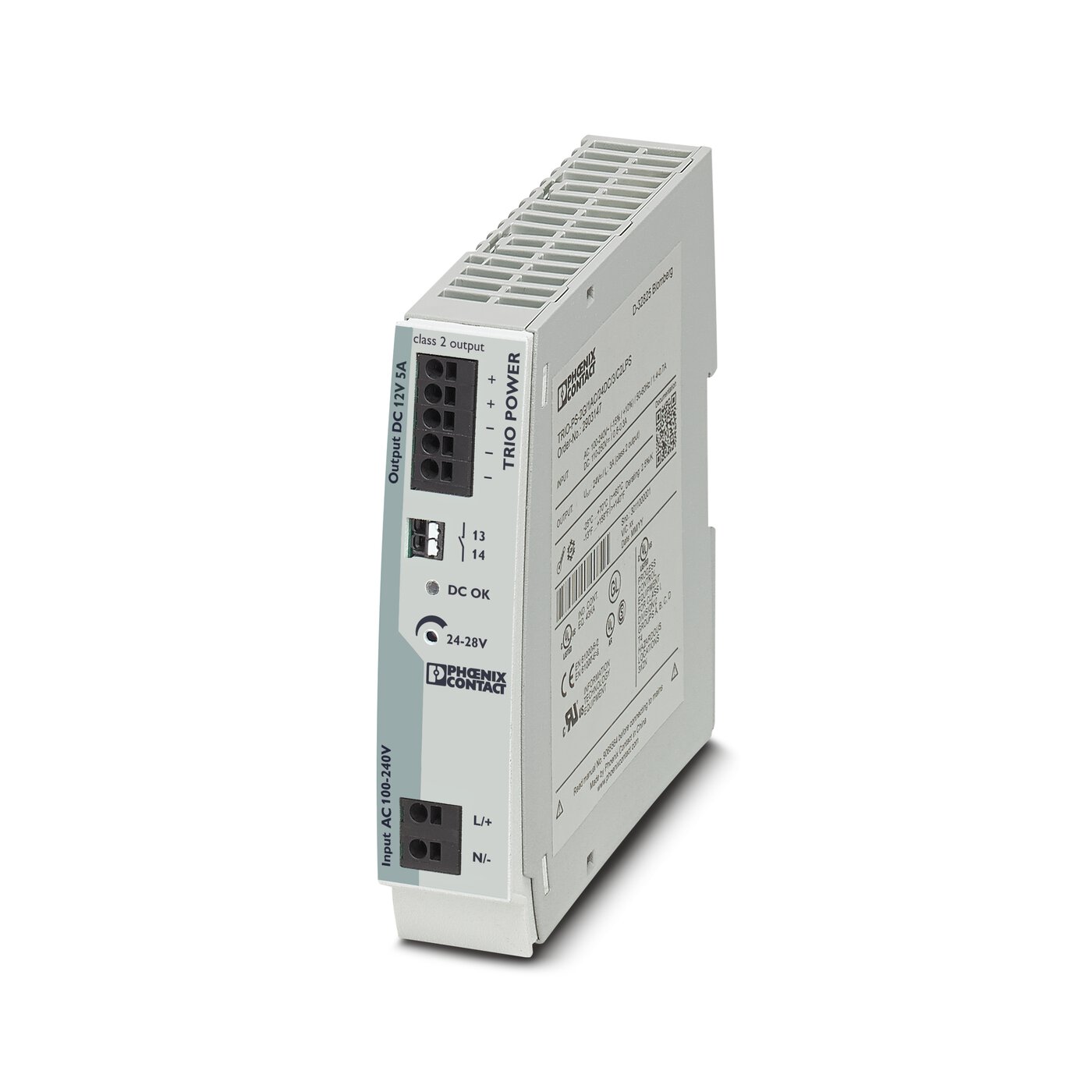 Bộ nguồn 12VDC Phoenix Contact: TRIO-PS-2G/1AC/12DC/5/C2LPS - Power supply unit 2903157