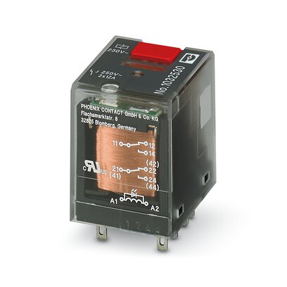 Rơ le 2 cặp tiếp điểm REL-IR-BL/L-230AC/2X21 - Single relay 1032530