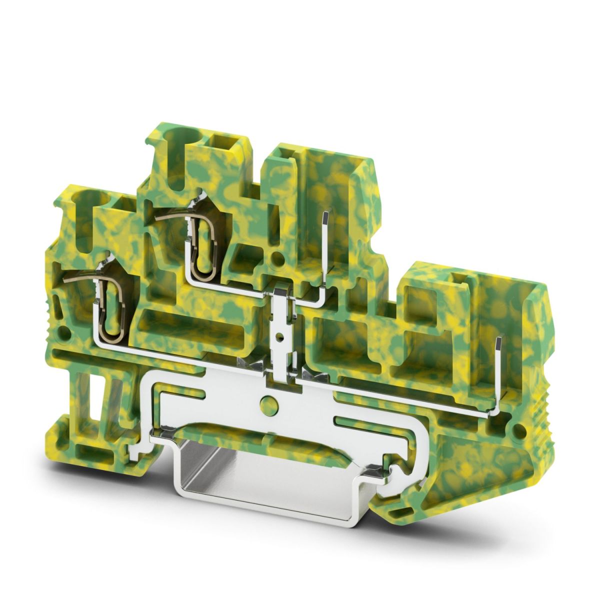 STTB 2,5/2P-PE - Protective conductor double-level terminal block (3040067)
