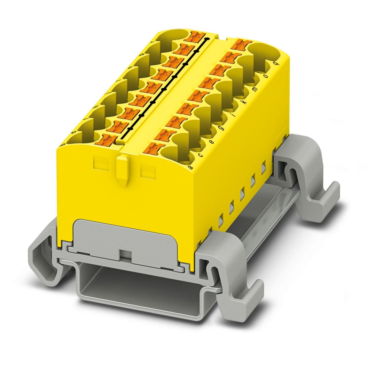 Khối cầu đấu phân phối điện Phoenix Contact PTFIX 18X4-NS35A YE – 3273708